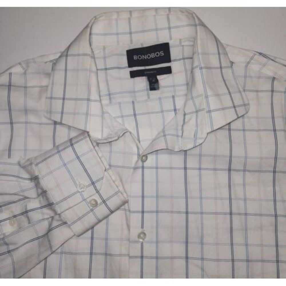 bonobos long sleeve button down size 17.5 mens